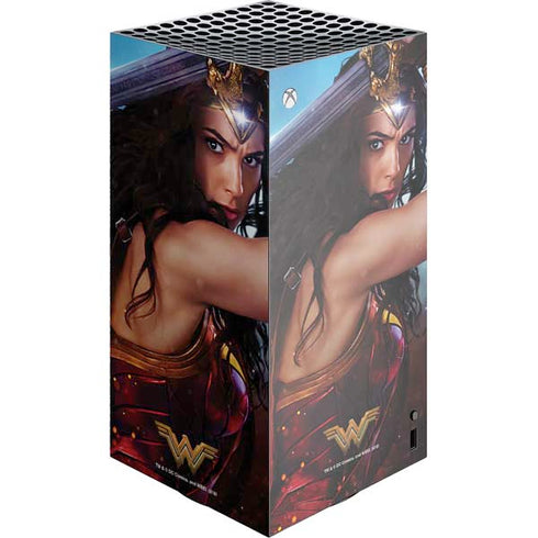DC Comics Wonder Woman Battle Ready Poster XBox Series X Digital Edition Console Skin